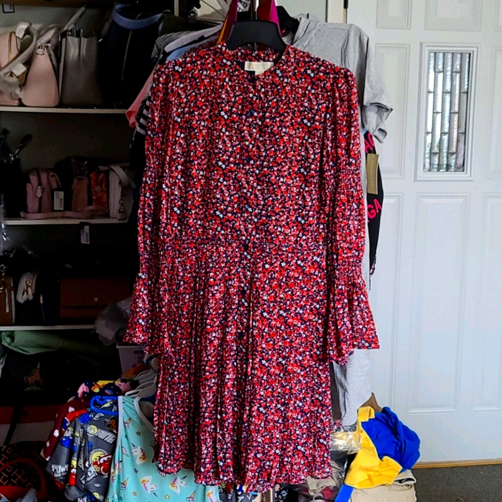 Michael Kors Red Floral Dress